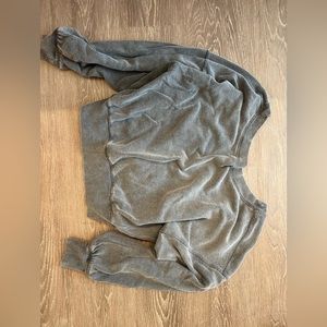 Free people crop v back sweatshirt